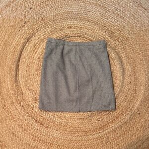 Ann Taylor Loft Classic Textured black and cream Mini Skirt - Women's